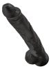 14" Cock with Balls Black – Valósághű fekete dildó herékkel