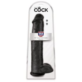 15″ Cock with Balls – Fekete Extra Nagy Dildó