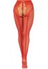 Crotchless backseam tights O/S - red