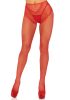 Crotchless backseam tights O/S - red