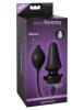 Inflatable Silicone Butt Plug  Black anális eszköz fenékdugó