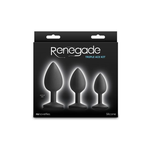 Renegade Triple Ace Kit – fekete anál plug szett