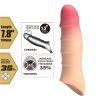 Pretty Love Damell Flesh stimuláló péniszköpeny heregyűrűvel – bőrszínű