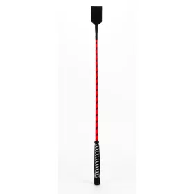   Nylon paskoló neon csíkkal, kecskebőr markolattal és nubuk fejrésszel – piros