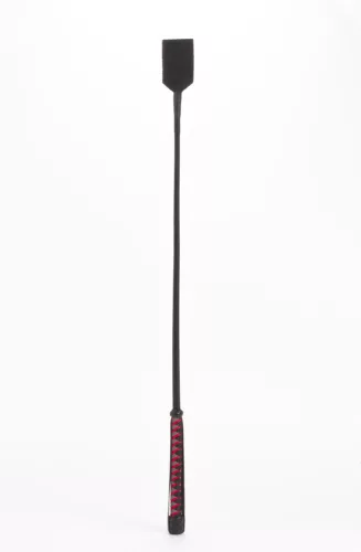 Nylon paskoló neon csíkkal, kecskebőr markolattal és nubuk fejrésszel – fekete