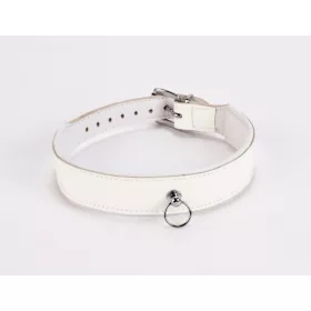 Lakkozott bőr termék báránybőr hátlappal – Fehér