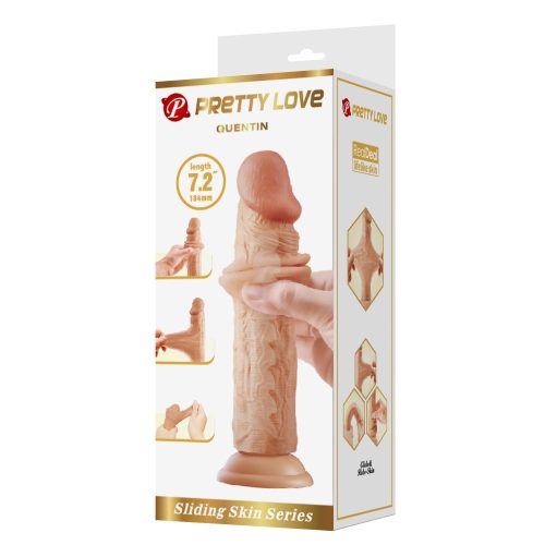 Pretty Love Quentin realisztikus pénisz dildó – flesh (bőrszín)