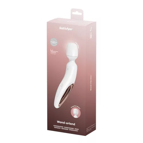 Satisfyer Wand-erland – Prémium Masszázspálca (Fehér/Rózsaarany)
