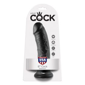 8" Cock Black – realisztikus, élethű fekete dildo
