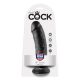 8" Cock Black – realisztikus, élethű fekete dildo