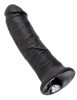 8" Cock Black – realisztikus, élethű fekete dildo