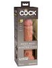 8" Dual Density Silicone Cock Tan – dual density, szilikonból készült élethű dildo