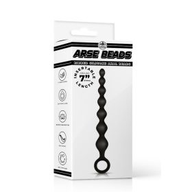   Arse Beads 7" Ribbed Silicone – bordázott szilikon anál gyöngysor II