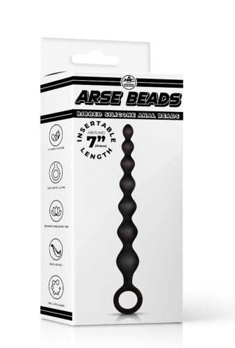 Arse Beads 7" Ribbed Silicone – bordázott szilikon anál gyöngysor II
