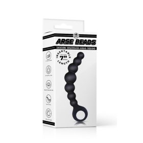   Arse Beads 7" Ribbed Silicone – bordázott szilikon anál gyöngysor I