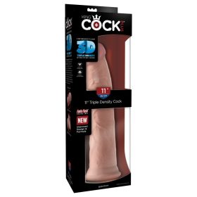   11" Triple Density Cock Light – Három‑rétegű, világos színű dildó