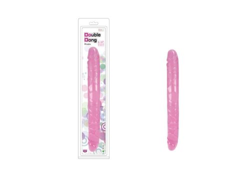 Charmly Pliable Double Dong 13" Pink – Rugalmas dupla dildó, rózsaszín