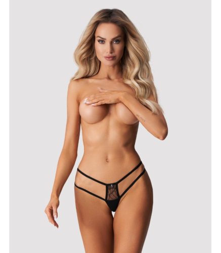 Arrowel Black Panties – szexi fekete női bugyi, L/XL méret