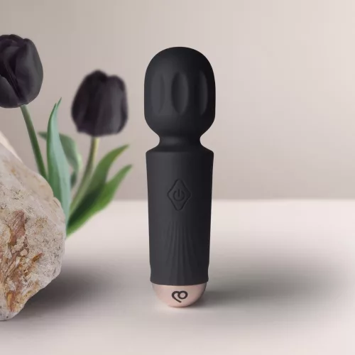 Rechargeable Mini Wand – kompakt, újratölthető vibrációs masszírozó (Black Tulip)