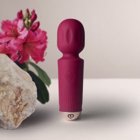   Rechargeable Mini Wand – kompakt, újratölthető vibrációs masszírozó (Azalea Red)