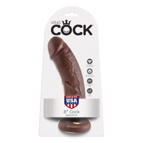 Barna színű realisztikus dildo – 8"