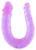 Seven Creations Double Mini Dong Clear Lavender kétvégű dildó