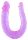 Seven Creations Double Mini Dong Clear Lavender kétvégű dildó