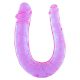 Seven Creations Double Mini Dong Clear Lavender kétvégű dildó
