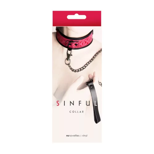NS Toys Sinful Collar Pink - Fetish nyakörv