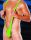 kék Line Blue LINE Mankini Neon zöld O/S