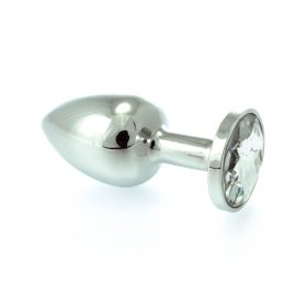 Rimba Butt Plug Small Metal With SILVER Crystal