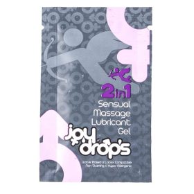   JoyDrops 2 in 1 Sensual Massage sikosító Gel - 5ml sachet natural