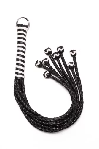 Devil Sticks 8 Tail Polish Leather Flogger 22" - Csiszolt bőr ostor, 22 inch