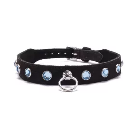 Devil Sticks Crystal Collar Light Blue - Fetish nyakörv