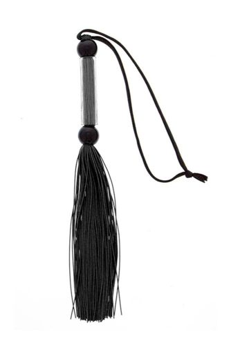 Guilty Pleasure GP Silicone Flogger Whip Black - Szilikon ostor, fekete