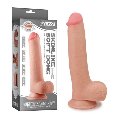 8" Skinlike Soft Dong – Valósághű, puha tapintású dildó (20 cm)