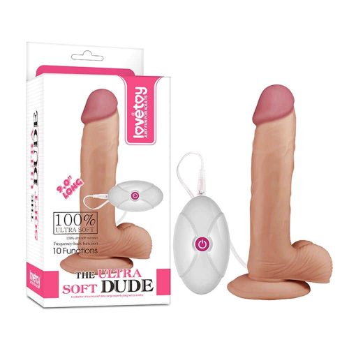 Lovetoy The Ultra Soft Dude - Vibrating Flesh vibrátor 10 rezgési funkcióval