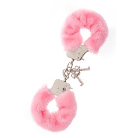   NMC Metal Handcuff with Plush Pink – Fém bilincs, rózsaszín puha szőrmével