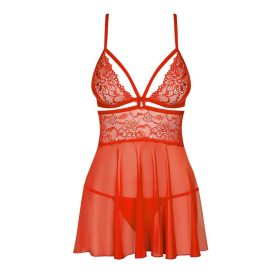 Obsessive 838-BAB-3 Babydoll & tanga piros S/M
