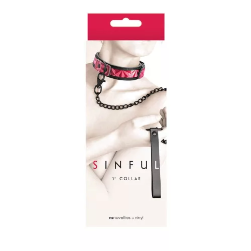 NS Toys Sinful 1″ Collar – Rózsaszín Széles Nyakpánt