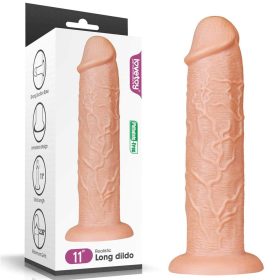 11″ realisztikus hosszú dildó, natúr színben 28cm