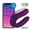 Satisfyer Double Joy – Lila Páros Vibrátor (App-vezérléssel)