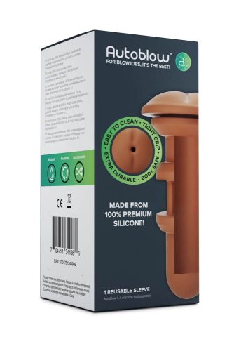 Autoblow A.I. Silicone Anus Sleeve -  Brown