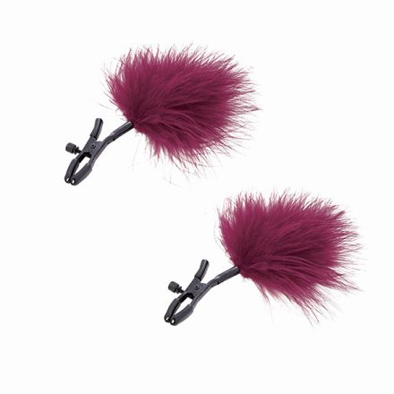 S&M - Enchanted Feather Nipple Clamps purple
