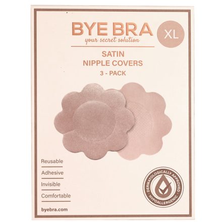 Bye Bra - Silk Nipple Covers mellbimbó tapasz XL 3 pár nude