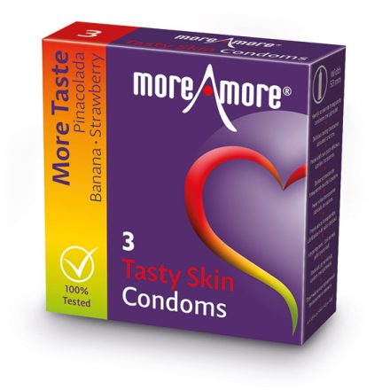 MoreAmore - Condom Tasty Skin 3 pcs