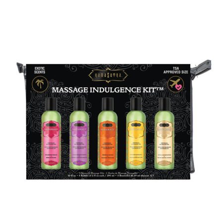 Kama Sutra - Massage Indulgence Kit Naturals Masszázsolaj Készlet