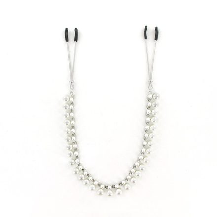 Sportsheets - Sincerely Pearl Chain Nipple Clips silver