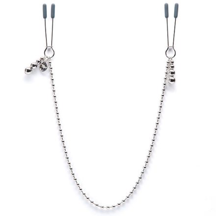 Fifty Shades ofGrey - Darker At My Mercy Beaded Chain Nipple Clamps silver
