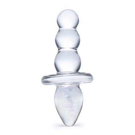 Glas - Titus Beaded Glass Butt Plug clear